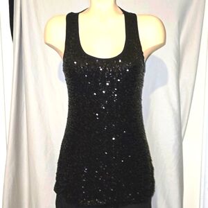 INC racer back sequined dressy tank top